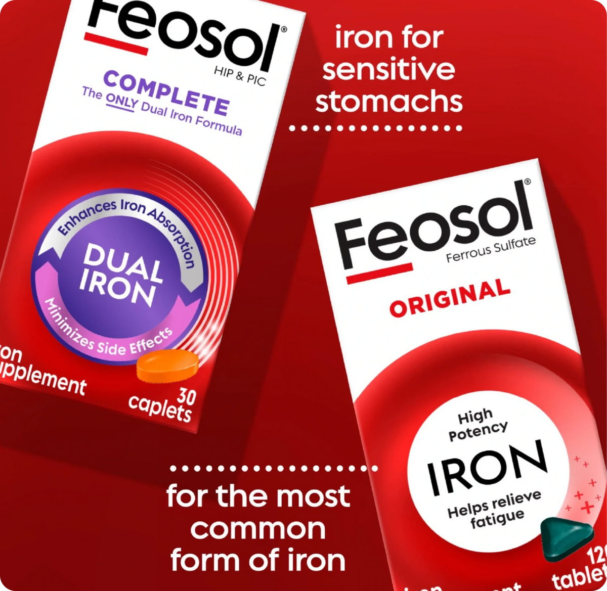 Feosol Iron Supplement for Sensitive Stomachs